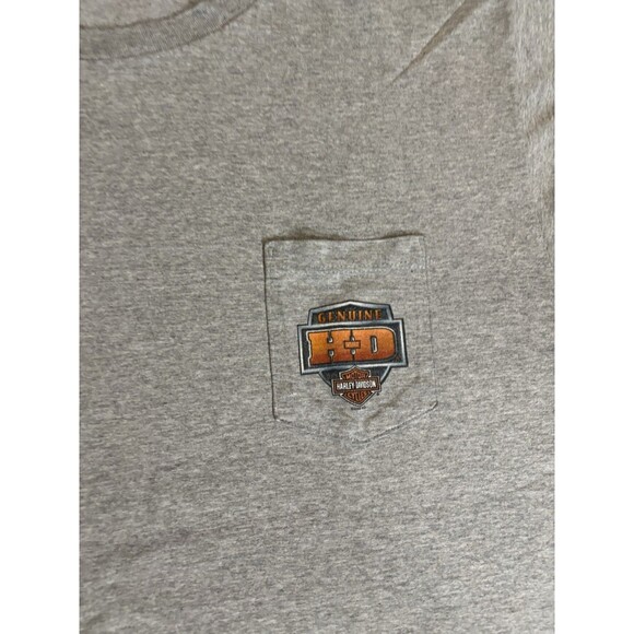 Vtg Harley Davidson Dillion Brothers Omaha Fremont Nebraska 2 Sided Gray Tee  XL - Picture 10 of 15